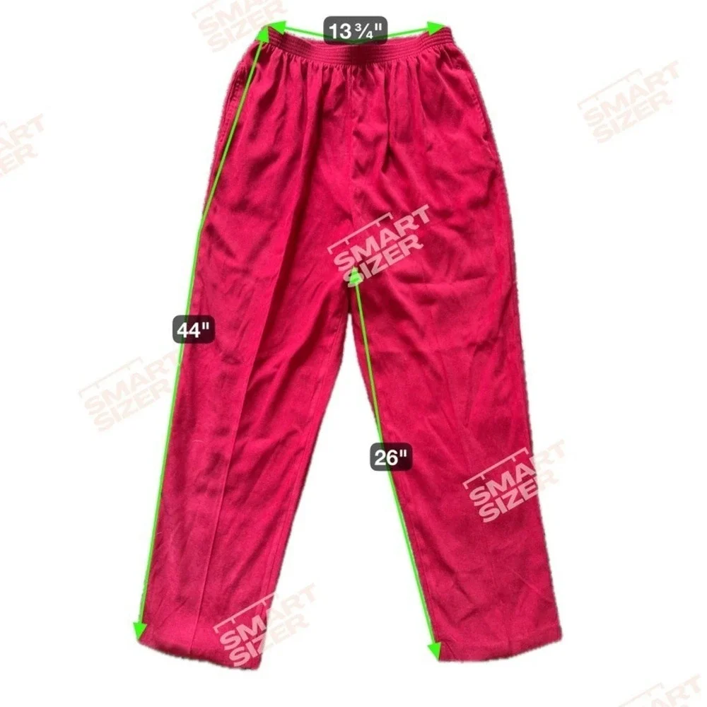 Bon Worth Red Terry Cloth‎ Pants Size L Elastic Waist Casual Loungewear